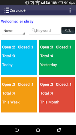 Service dashboard