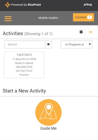 Activity log