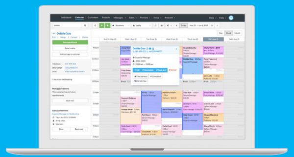 Booking calendar and sidebar
