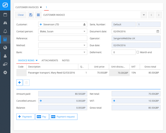 Invoice and online payment