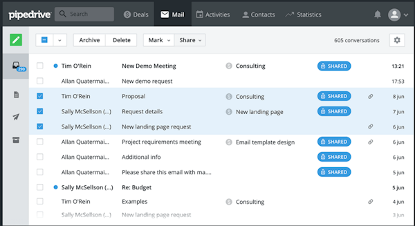 Manage email communications
