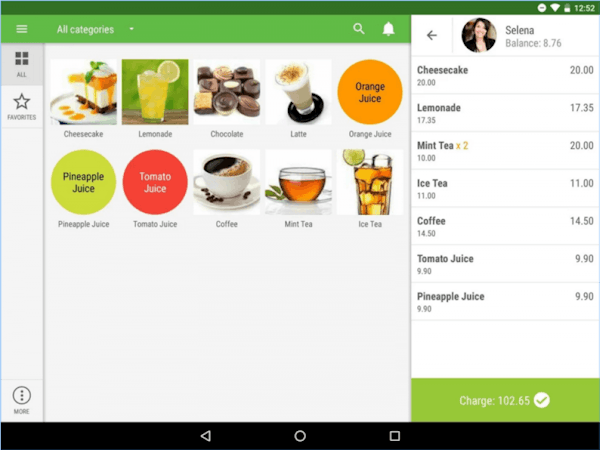 Tablet checkout