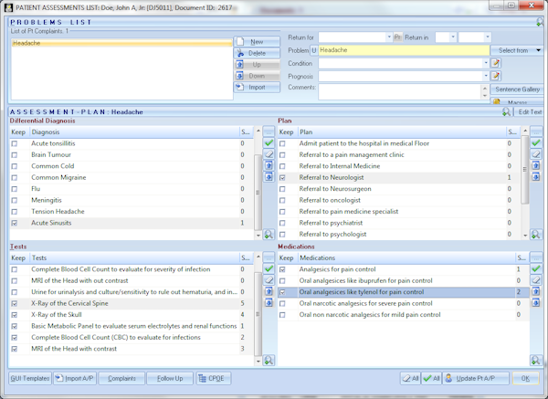 Problems list