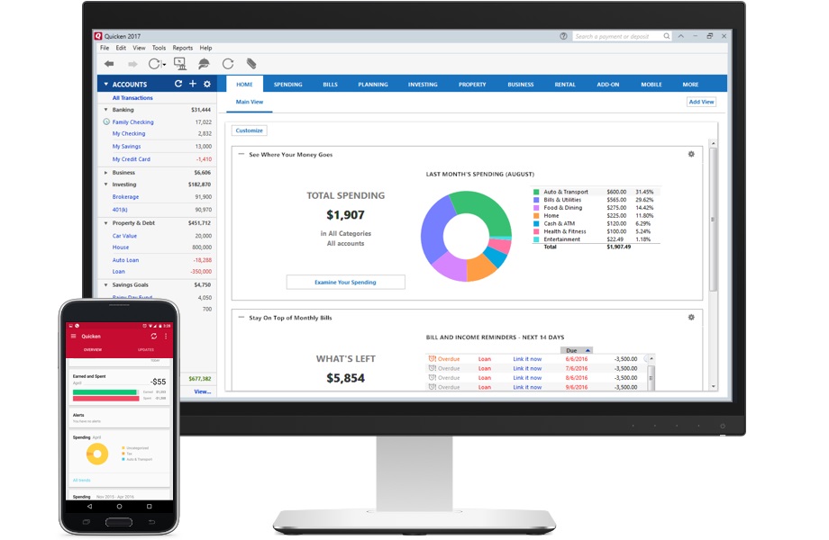 how to use quicken home and business 2017