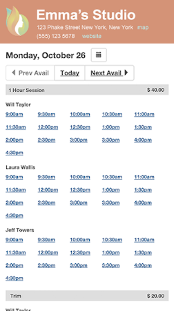 Appointment scheduling app