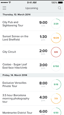 Mobile tour management