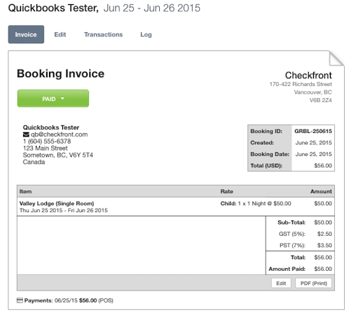 Quickbooks integration