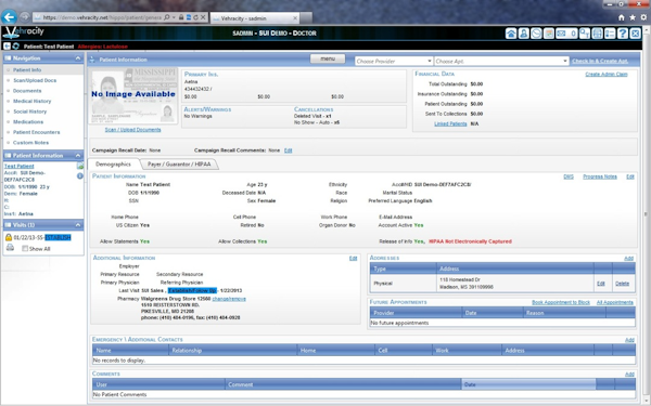 Patient Info Page