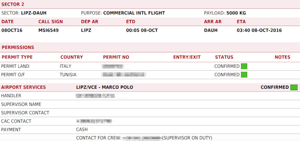 Flight brief