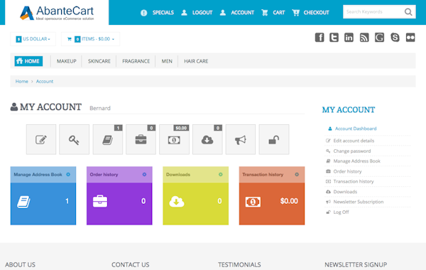 Account overview