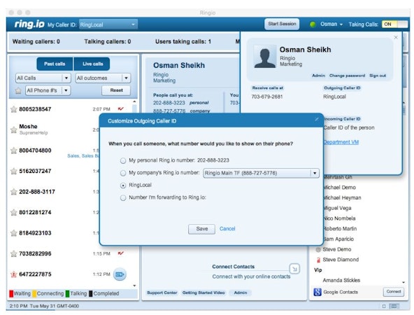Enables users to customize outgoing Caller ID