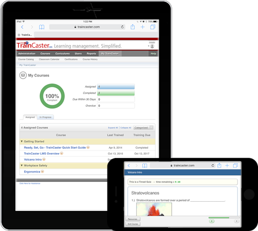 Training dashboard