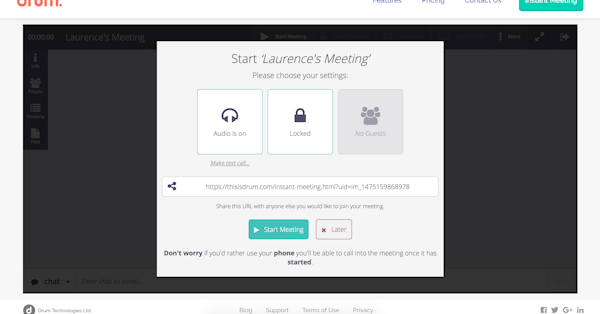 Start meeting
