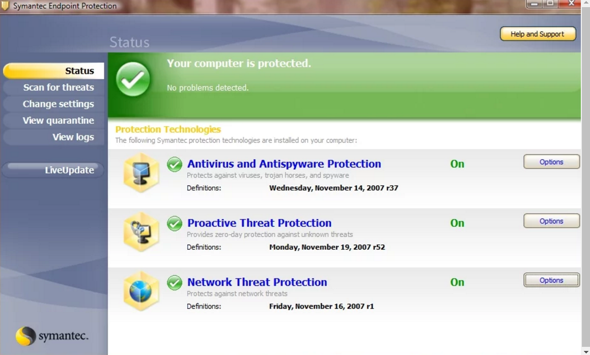 symantec endpoint protection management console