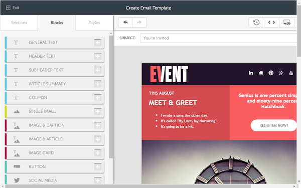 Email template