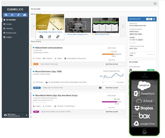 Access to sales content