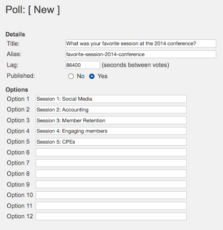 Create poll
