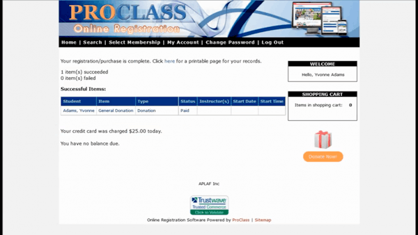 Online registration