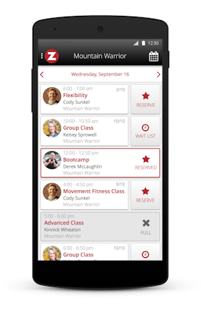 Member app schedules