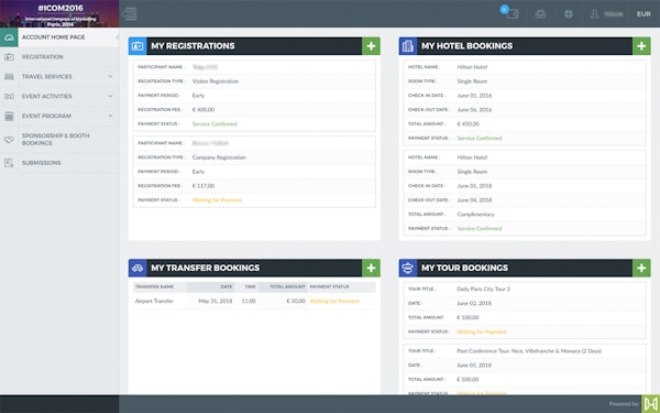 Account home page