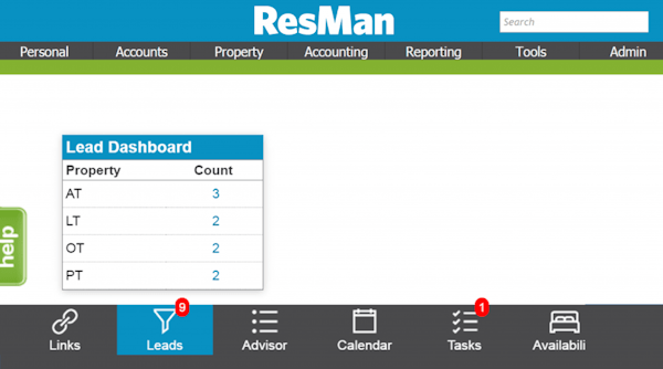 Lead dashboard