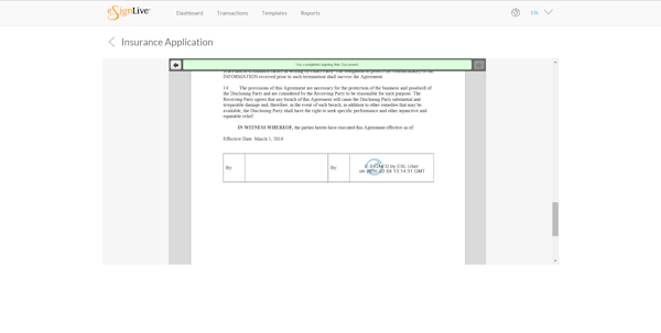 Sign document