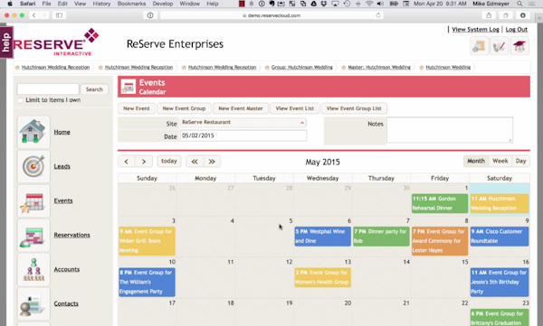 Events calendar
