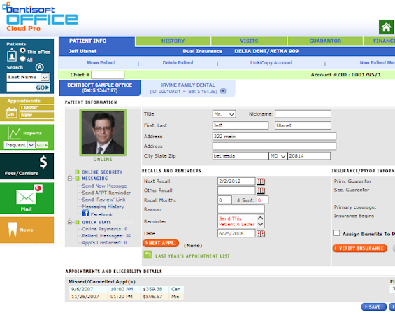 Patient page