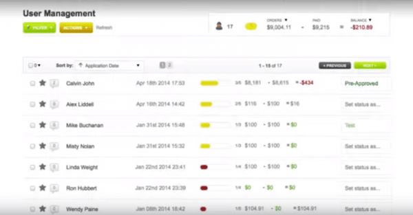 Regpack User management