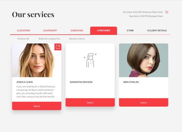 Services page