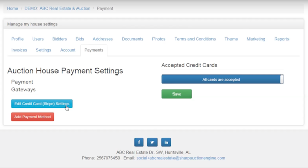 Payment settings