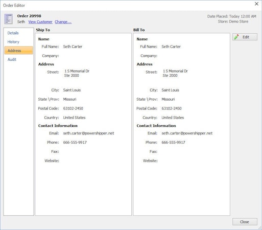 Order editor