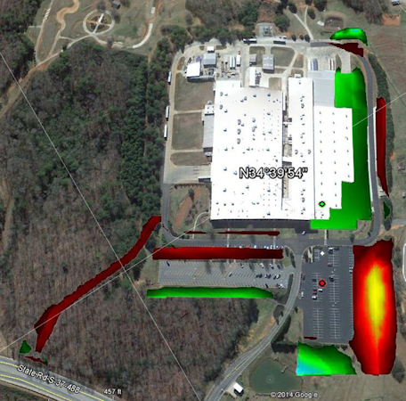 Cut and fill overlay on Google Earth