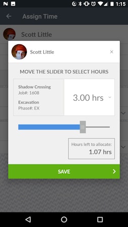 Time allocation