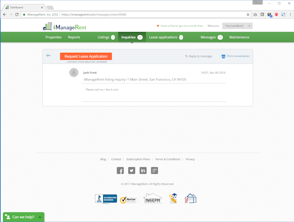 Applicant inquiry management