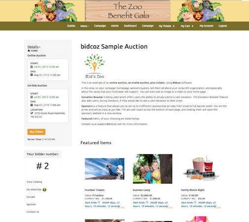 Campaign page example