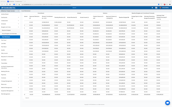 Cost Worksheet