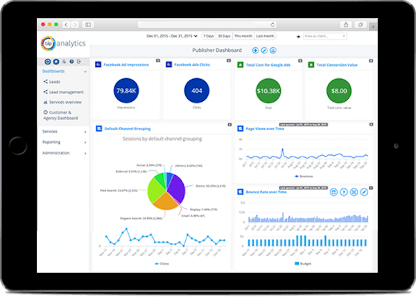 Publisher dashboard