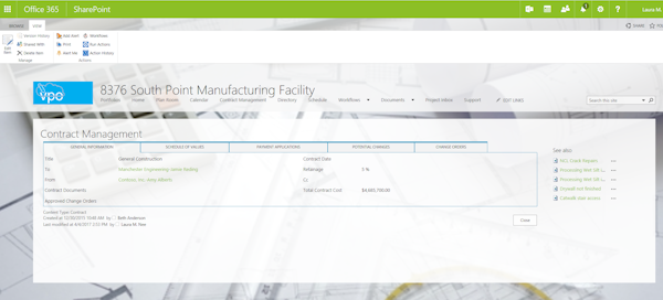 Contract and change management