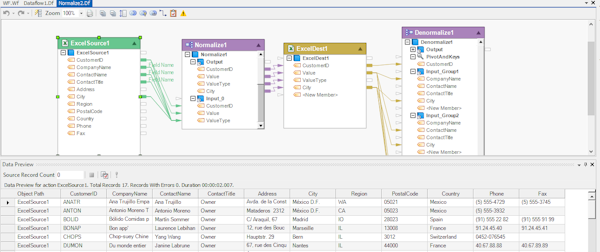 Instant data preview