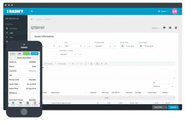 Mobile and desktop quoting