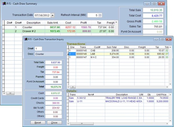 Cash summary