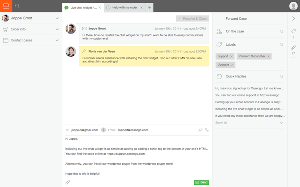 Live chat