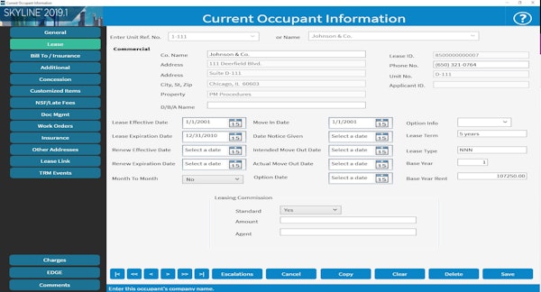 Current Occupant Information