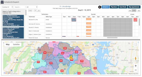 Schedule & Dispatch with Route Optimization