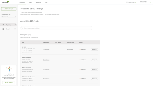 Main Dashboard