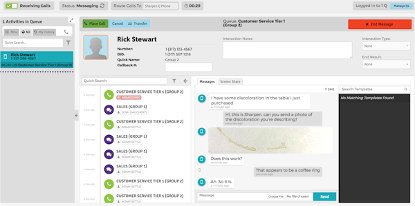 Omnichannel agent interface