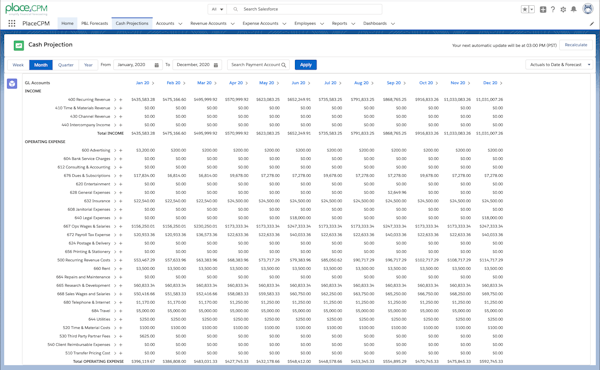 Cash Projections