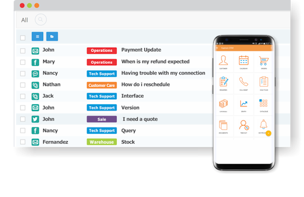 Homepage with main features