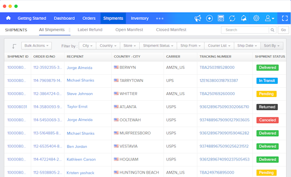 Shipping management